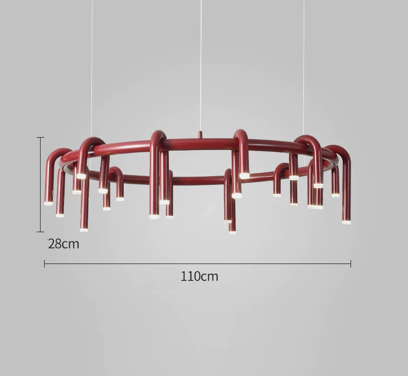 WOMO / U-Tubes Round Chandelier